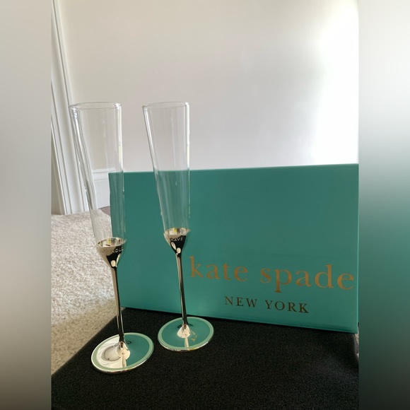 Kate Spade “To Have, To Hold” Toasting Flute Pair - Picture 1 of 4